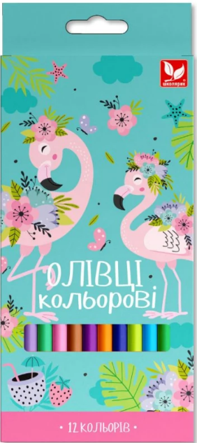 Олівці кольорові 12 кольорів тригранні