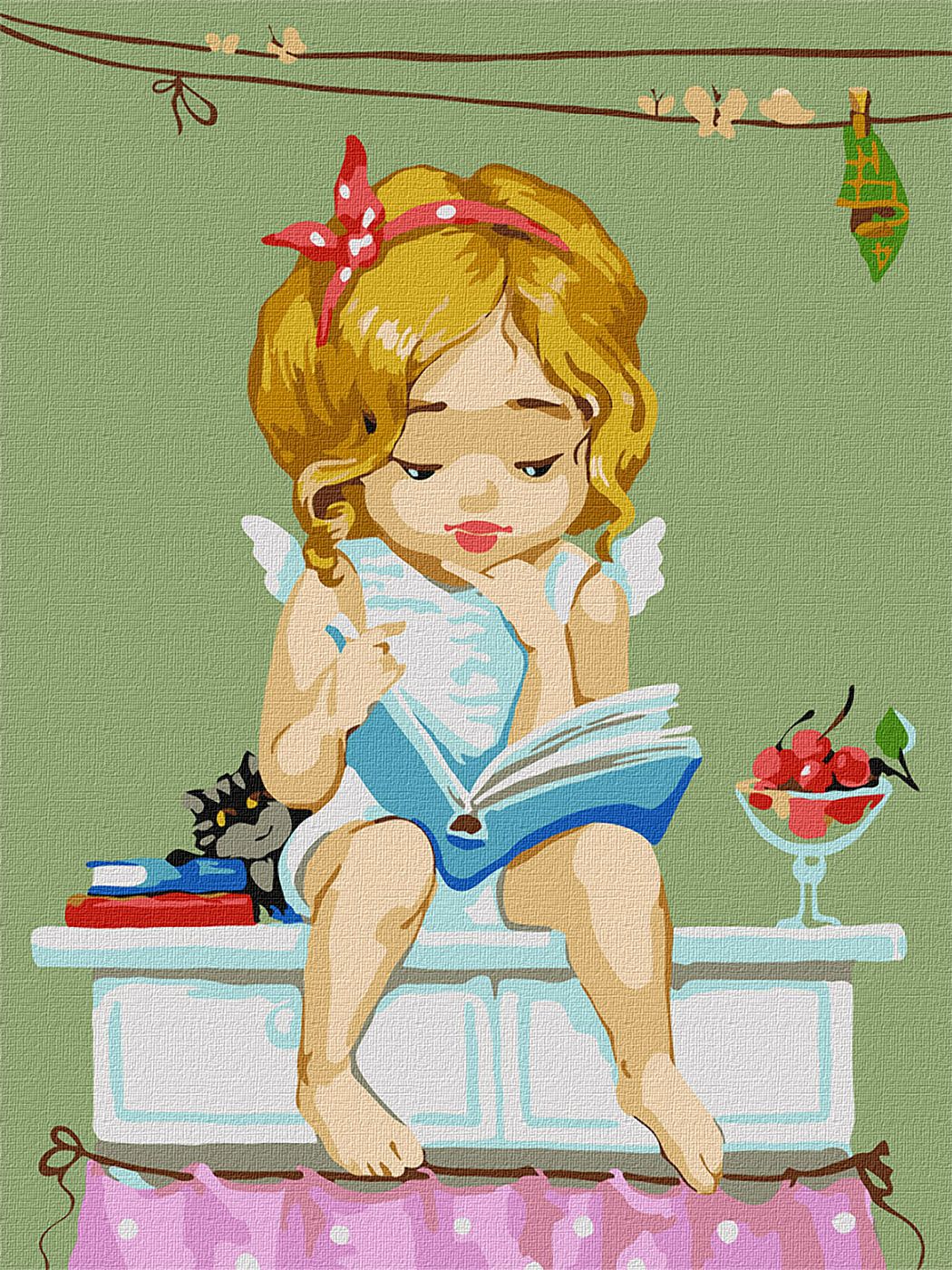 Картини по номерах акрилові «Улюблена книга» 30×40см