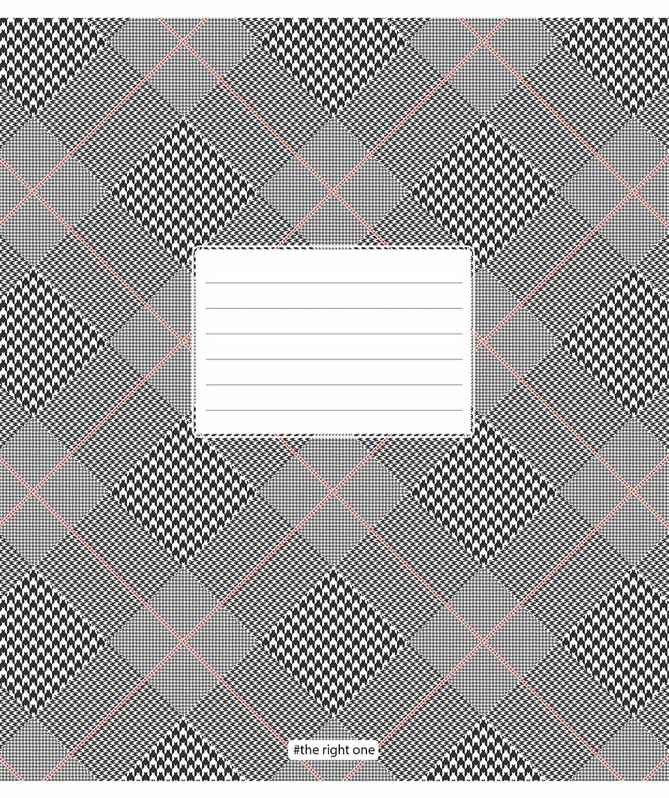 Зошит 12 аркушів клітинка «Houndstooth print» ВД-лак