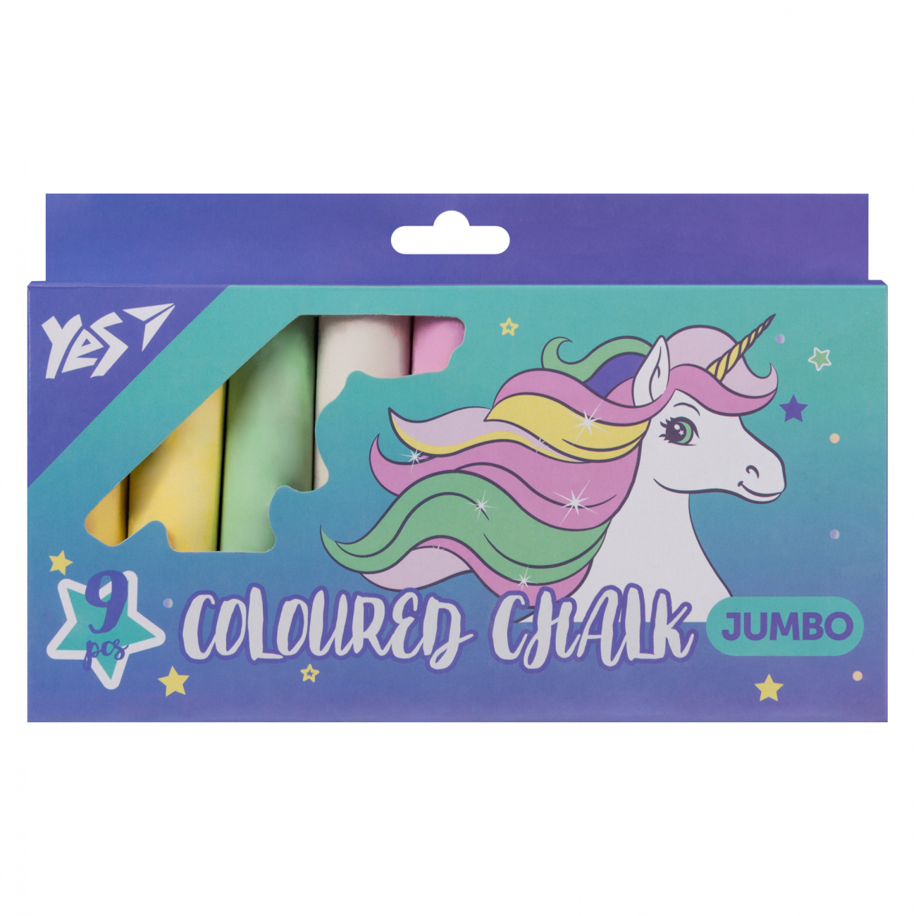 Крейда кольорова 9 шт Jumbo Glamour