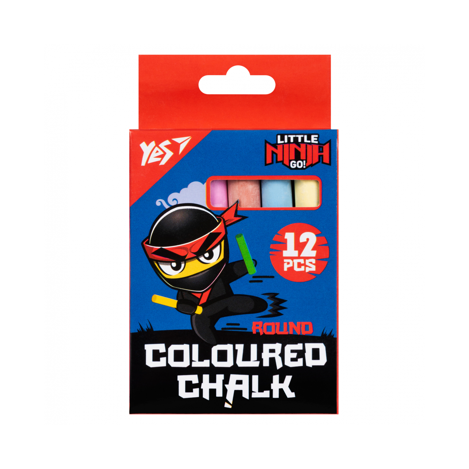 Крейда кольорова 12 шт кругла Ninja