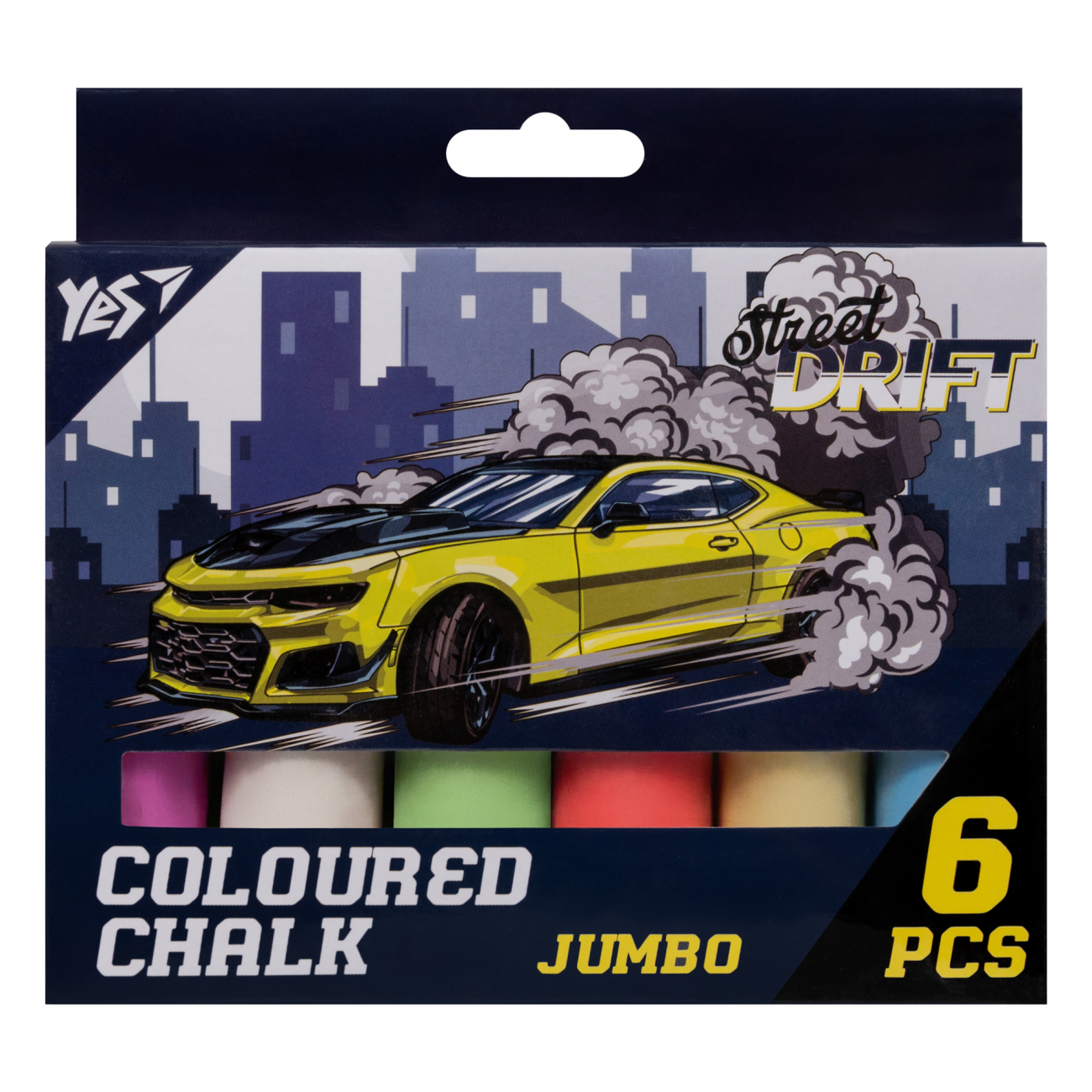Крейда кольорова 6 шт Jumbo Street Drift