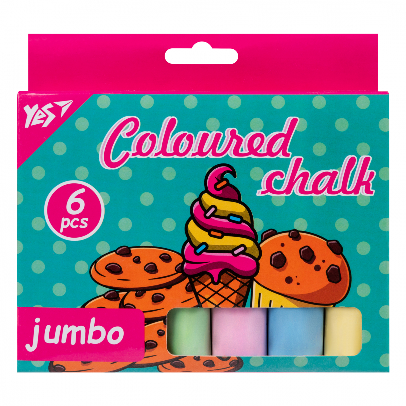 Крейда кольорова 6 шт Jumbo Sweet Cream