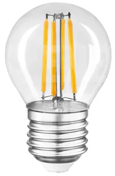 Лампа «Etron Filament Power» прозоре скло LED 1-EFP-1146 G45 12Вт 4200K Е27