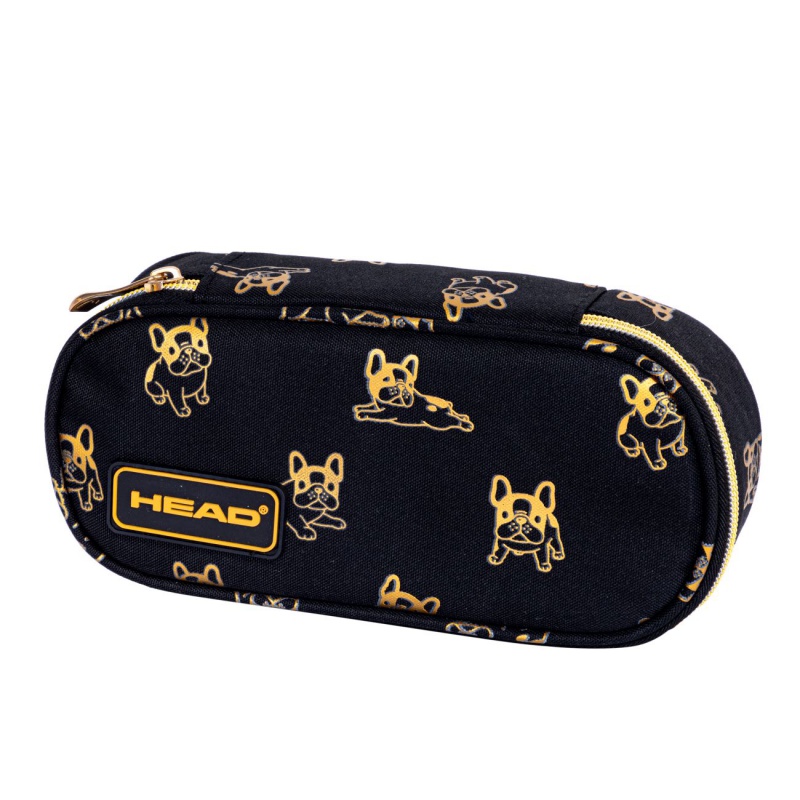 Пенал Golden Puppy з золотистим ефектом 2 відділення