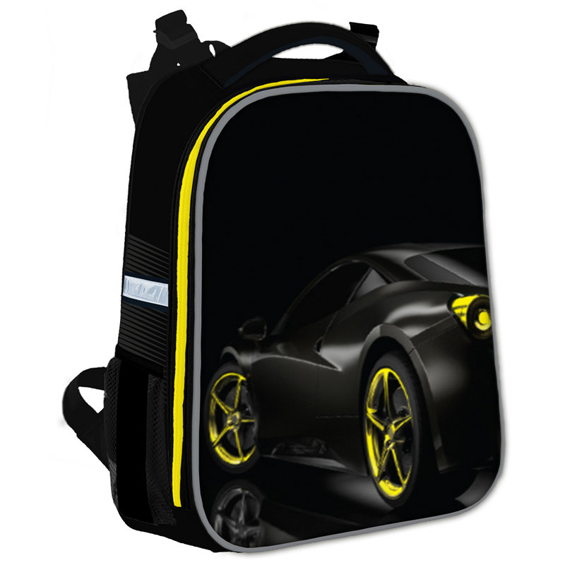 Рюкзак каркасний «School Case» Black car, 2 відділення, 2карм.39×28×21см