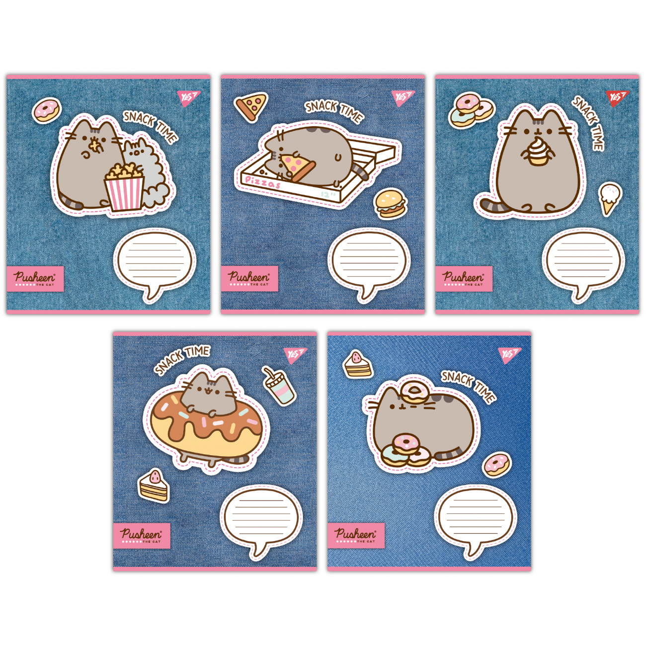 Зошит 12 аркушів лінія Pusheen. Snack time