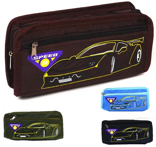 Пенал «Cars» 2 відділення, 20×10×4см, мікс