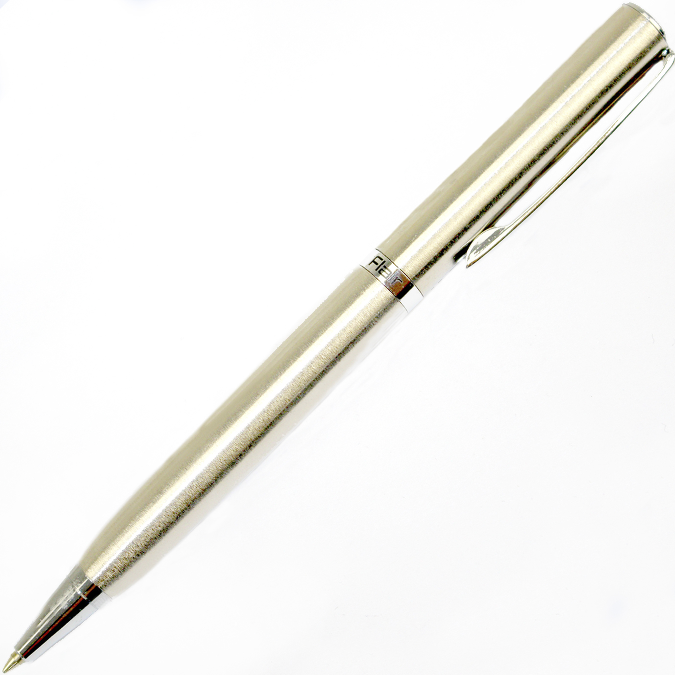 Ручка кулькова «FlairP» Golden Eye сатин голд срібн. корп. 50064 синя