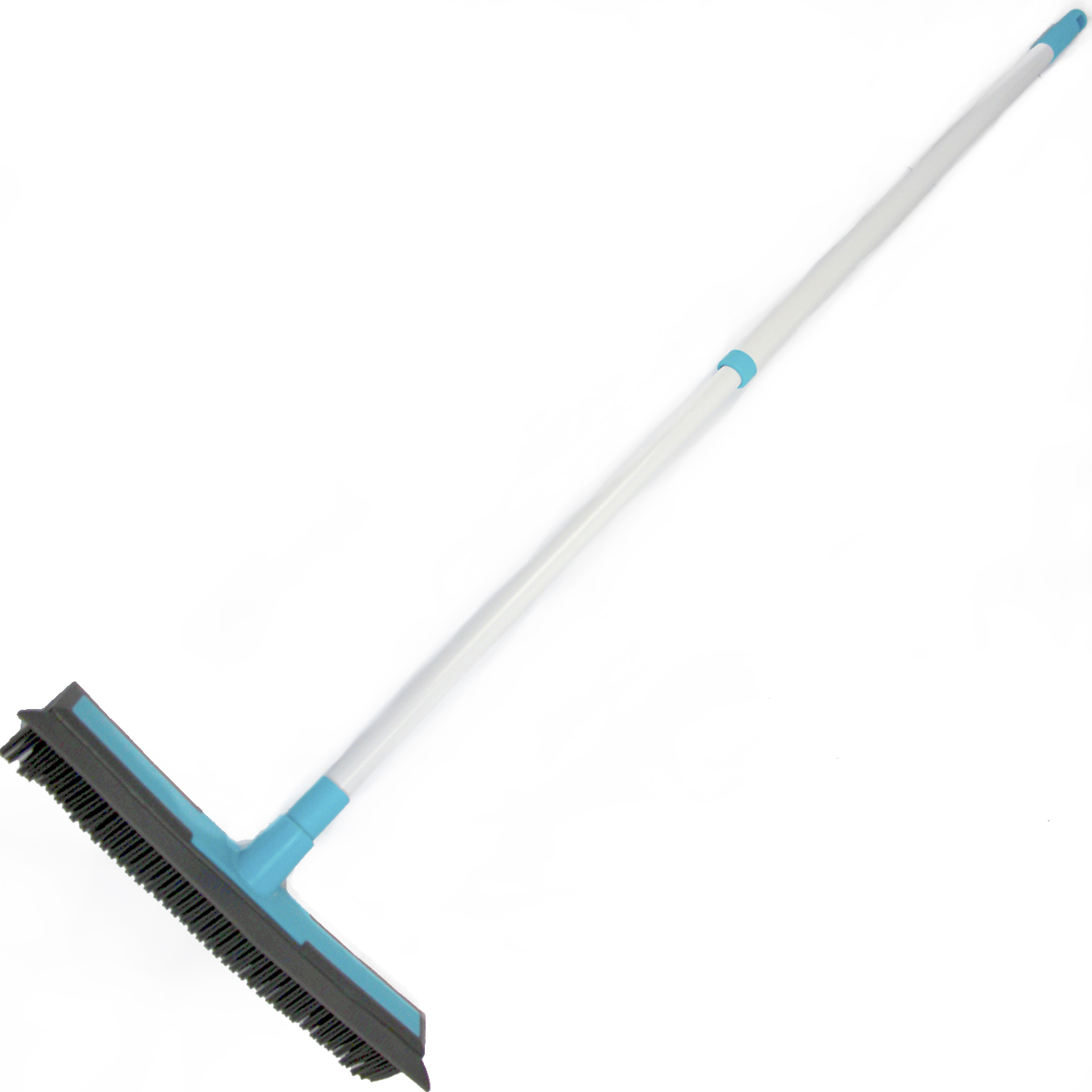 Щітка для підлоги з гумовим ворсом та штовхачем води, Cleaning, блакитна