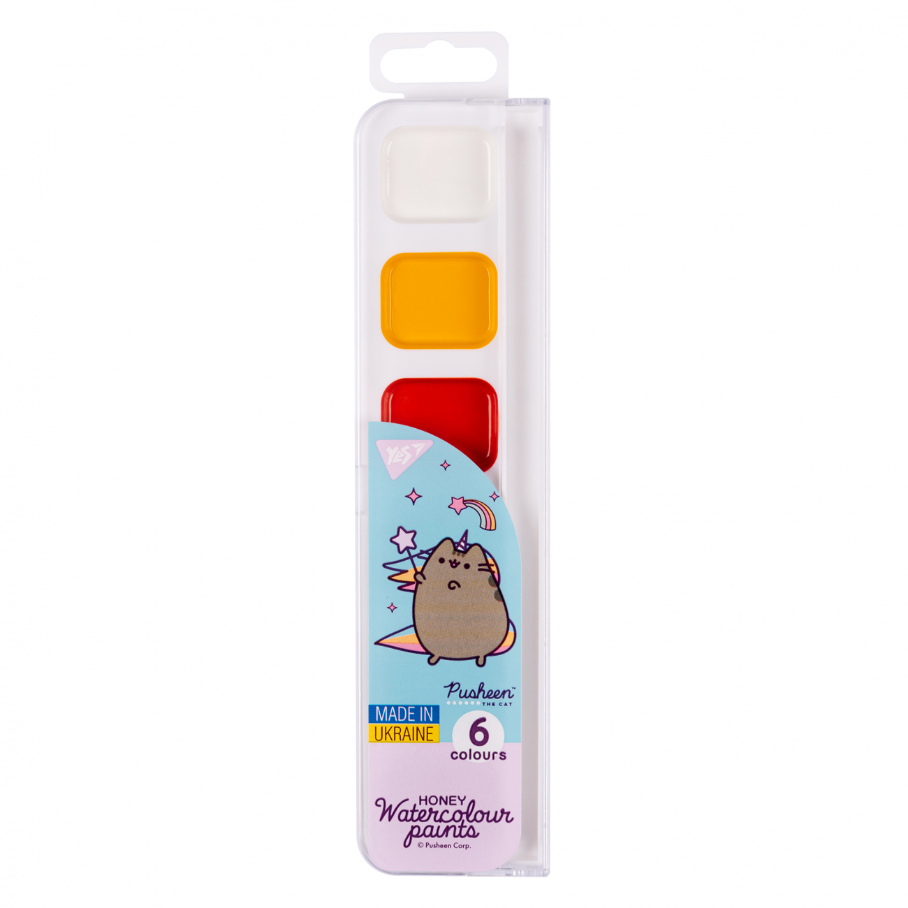 Акварель 6 кольорів Pusheen медові б/п
