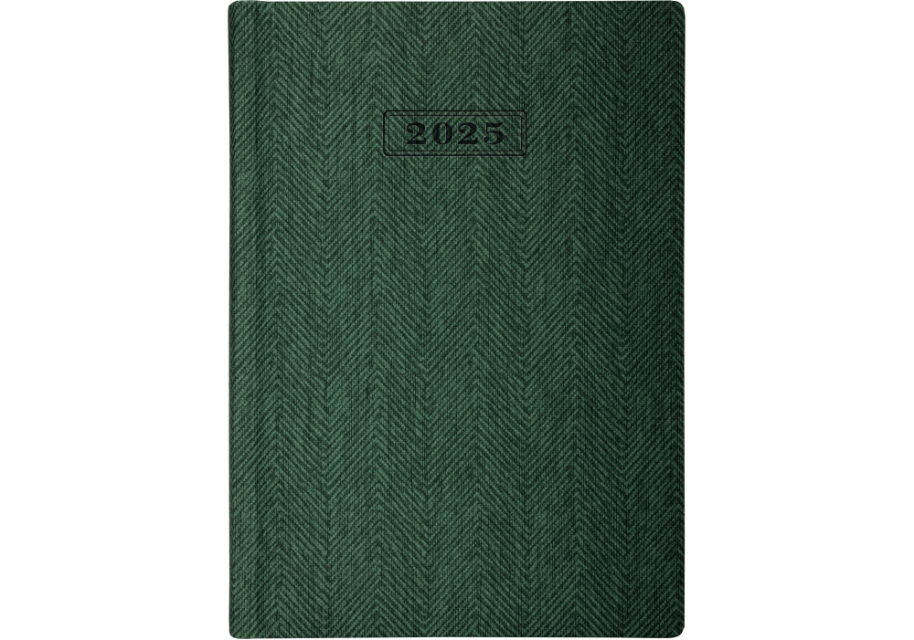 Щоденник А5 датований 2025 Tweed зелений