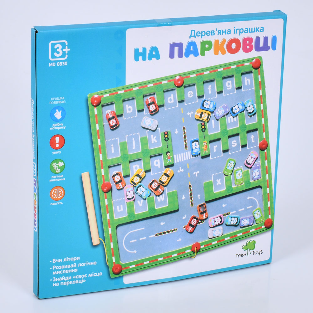 Іграшка дерев'яна Стоянка, ігрове поле, в коробці, 31×32×2см