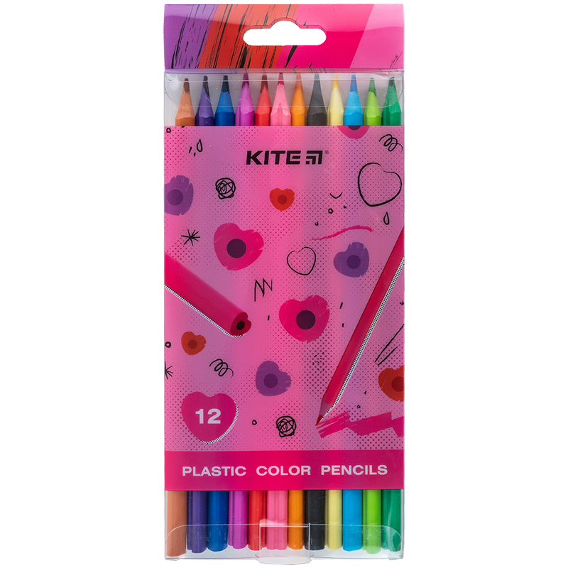 Олівці кольорові 12 кольорів Heart