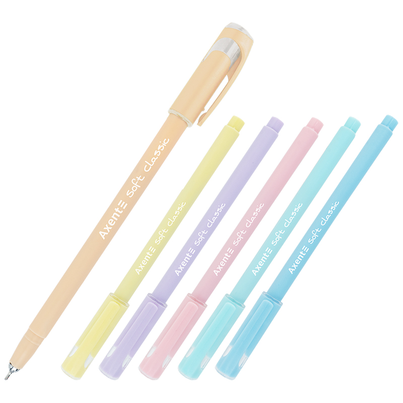 Ручка кулькова масляна Soft Pastel 0,7мм синя