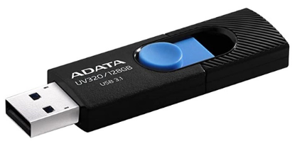 Флеш-пам`ять 128GB UVV320 USB3.2 black/blue