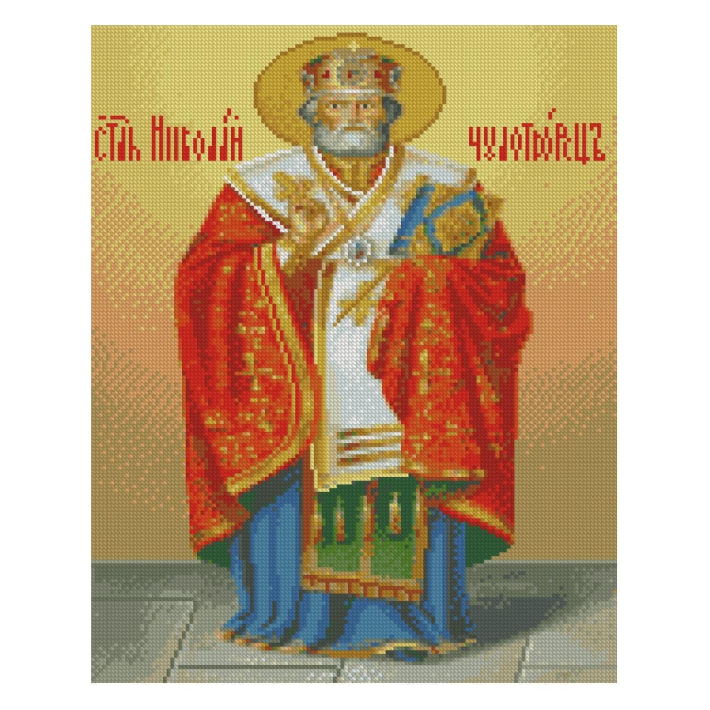 Алмазна мозаїка «Микола Чудотворець» 40×50см