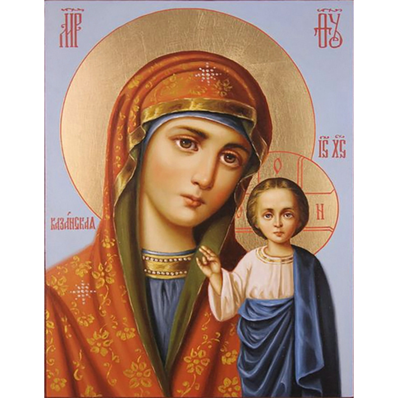 Алмазна мозаїка Казанська ікона Божої Матері 40×50см