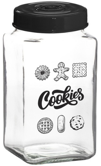 Банка скло «Herevin Cookies» 2л квадратна