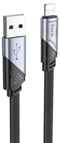 Кабель USB > lihgtning U119 2.4A 1,2м grey