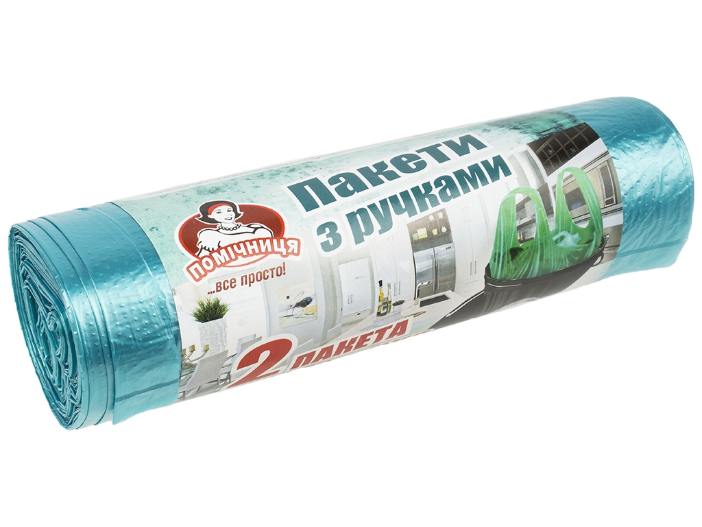 Пакети для сміття 60л 20 шт з ручками