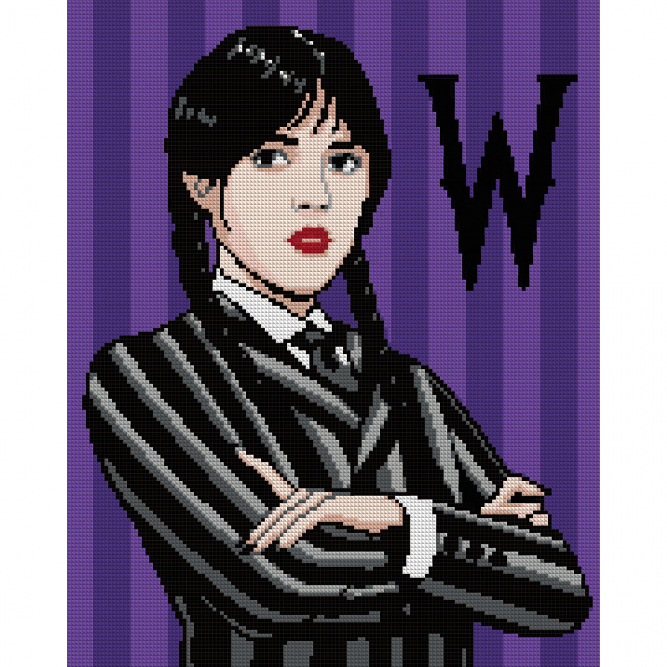 Алмазна мозаїка Wednesday Addams 40×50см, на підрамнику
