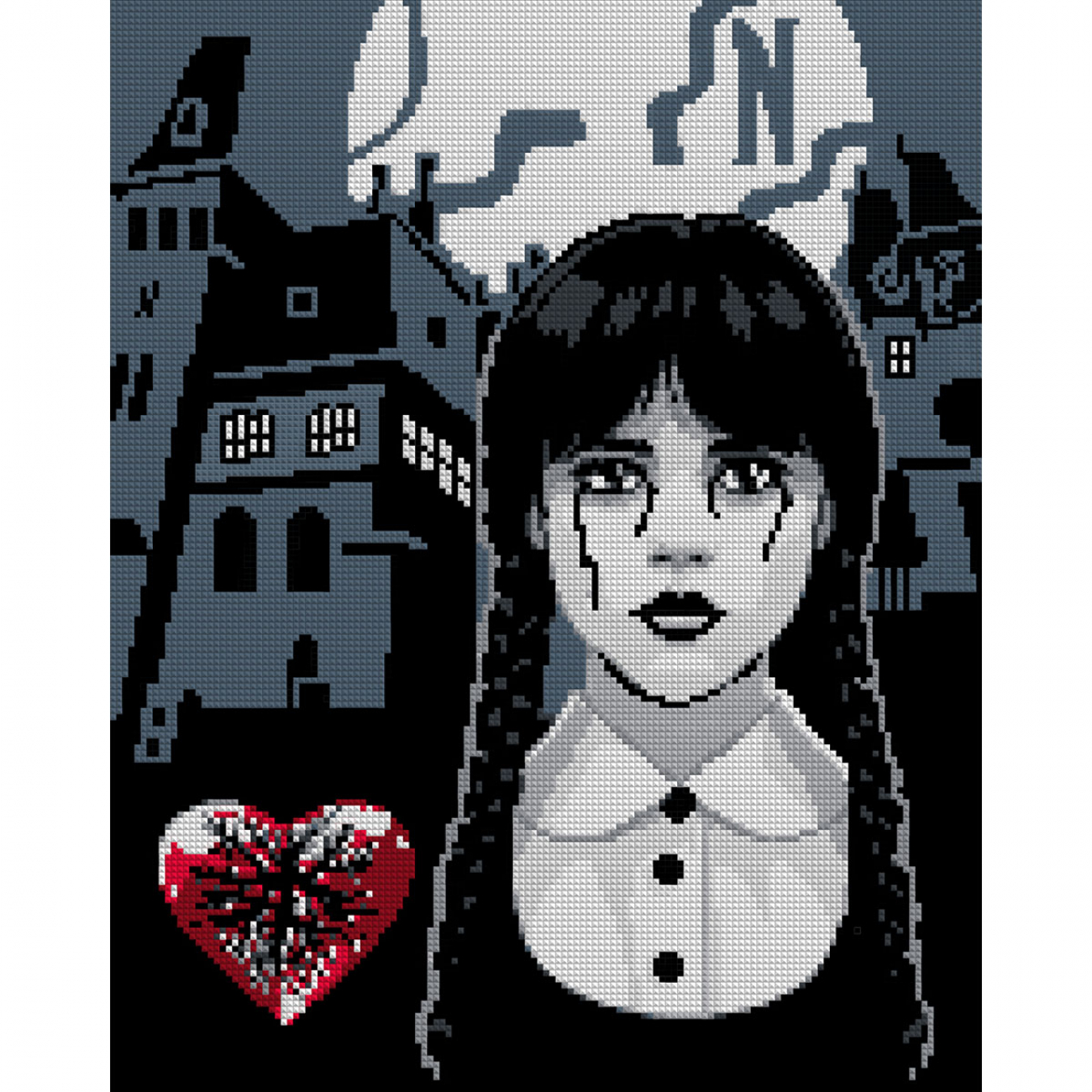 Алмазна мозаїка Wednesday. Secrets of Nevermore 40×50см, на підрамнику