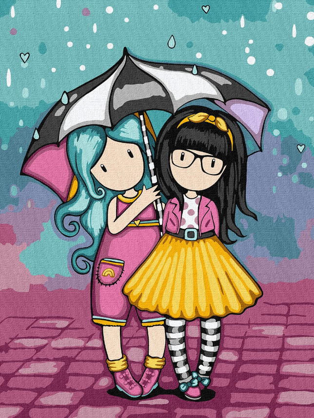 Картини по ном. акрилові для дітей«Look-BeKindSantoroGorjussCollection»30×40см