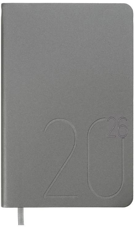 Щоденник А6 дат2026 Steel срібло