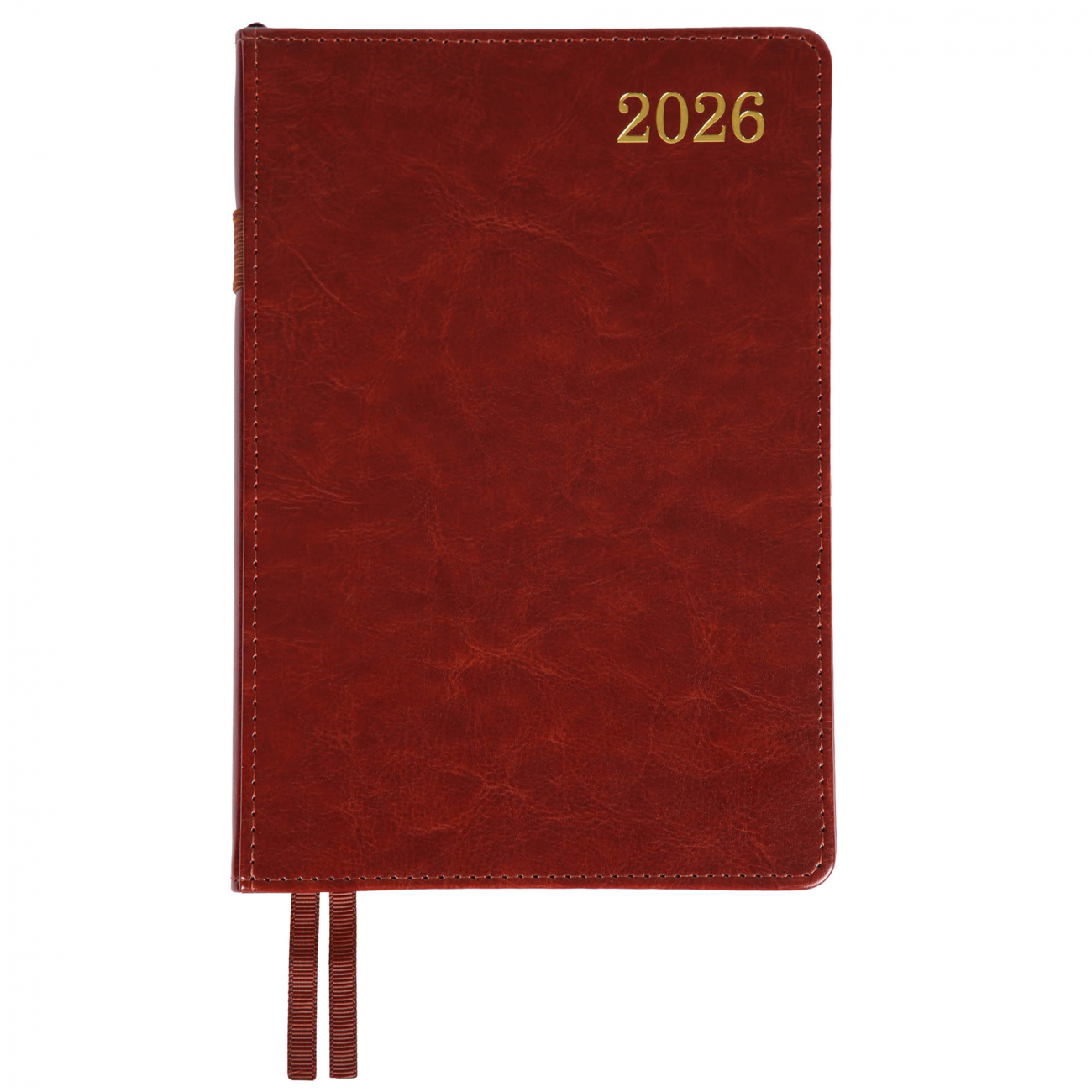 Щоденник А5 «Leo Planner» дат2026 184 аркуші City тверда обкладинка коричневий