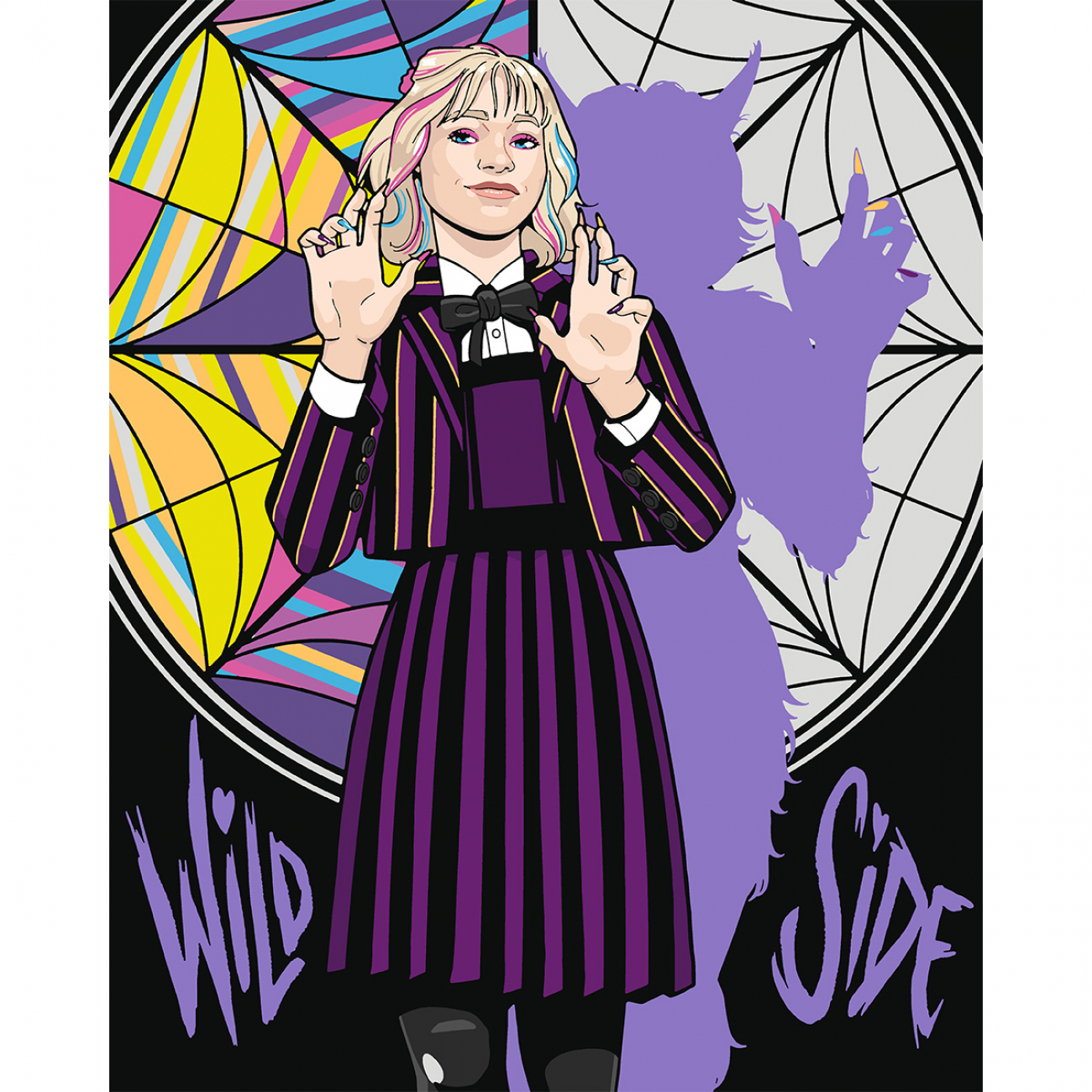 Картини по номерах Wednesday. Enid Sinclair werewolf 40×50см