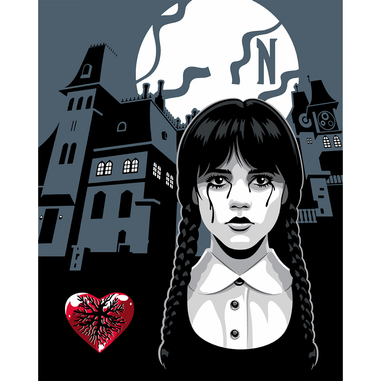 Картини по номерах Wednesday. Nevermore Academy 40×50см
