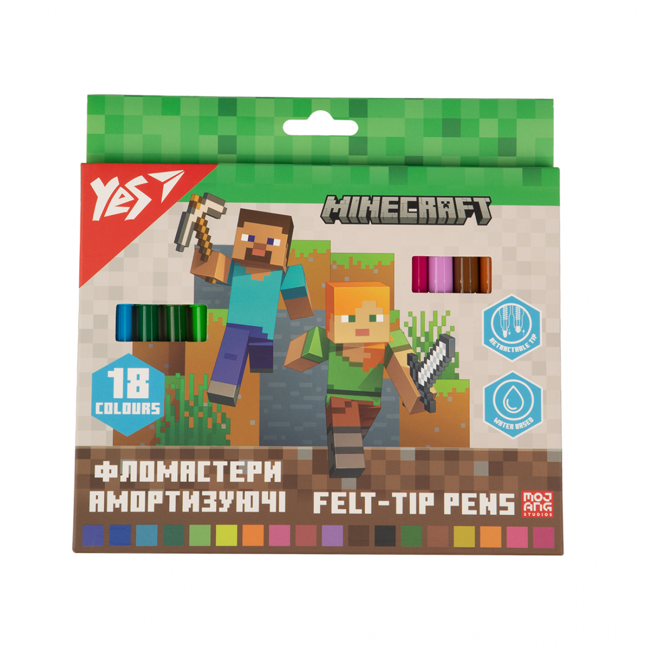 Фломастери 18 кольорів «Minecraft» ароматизуючі