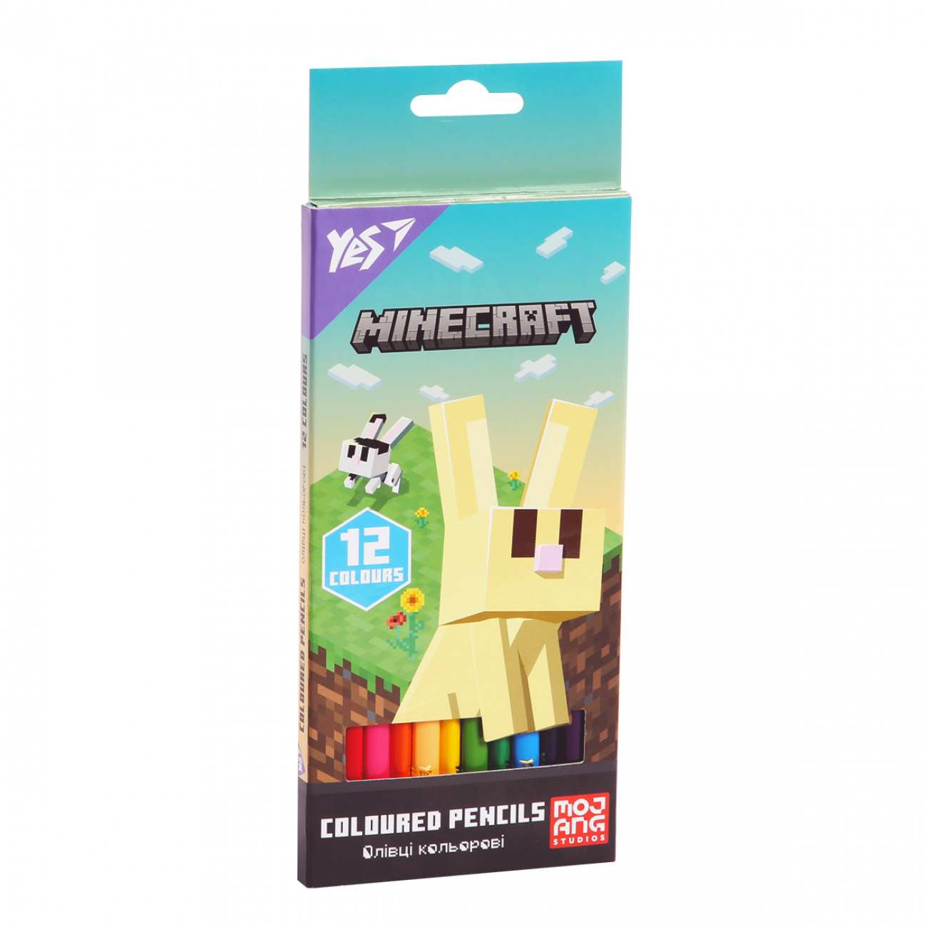 Олівці кольорові 12 кольорів Minecraft.Spring
