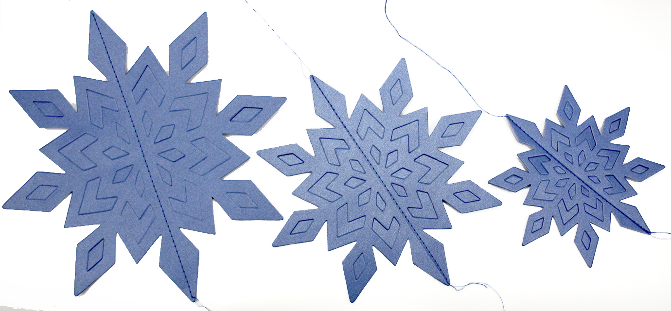 Декор-підвіска новорічна паперова «Snowflake» синій 25см