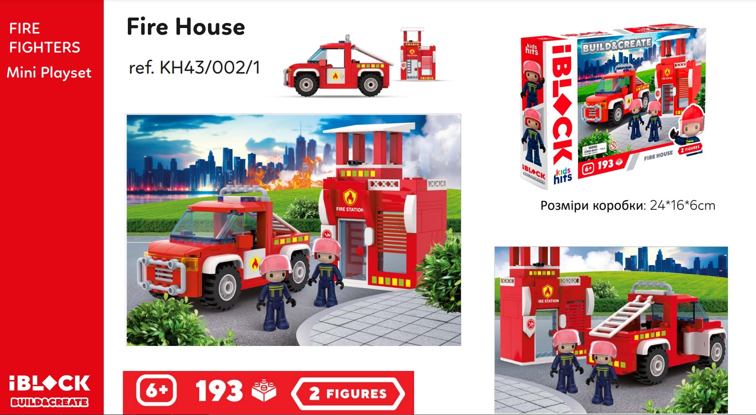 Конструктор «IBlock Junior» Fire 193дет., в кор.-ці, 32×5×21,5см /1 КІ