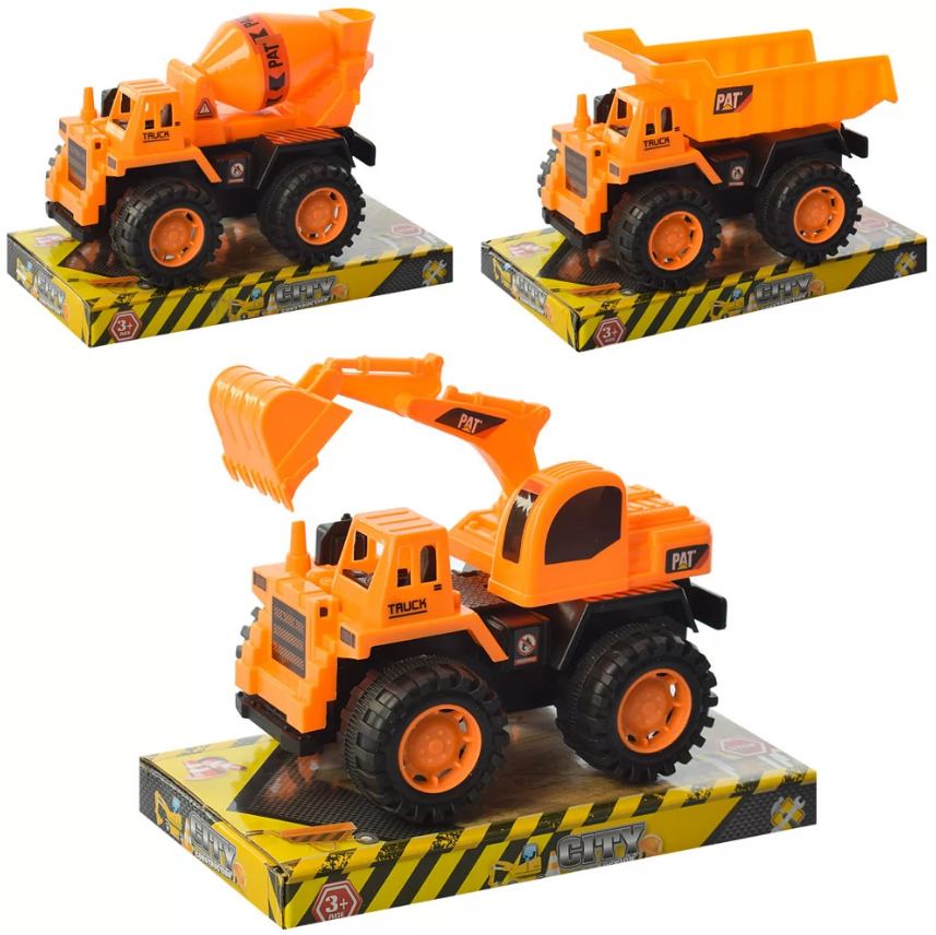 Будівельна техніка 14см, рухливі деталі, в слюді, 17,5×12×9,5см