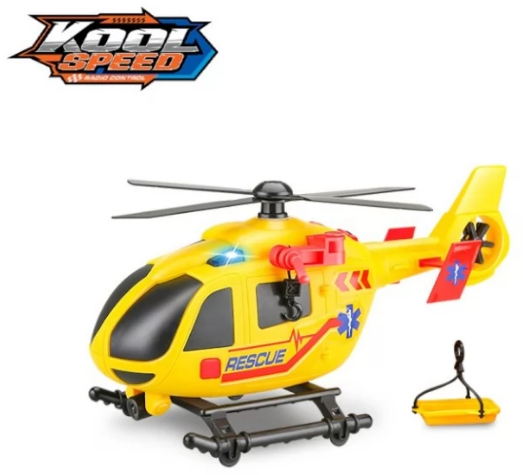 Рятувальний вертоліт «Kool Speed» на бат-ці, світ., звук., 38,5×15×21см