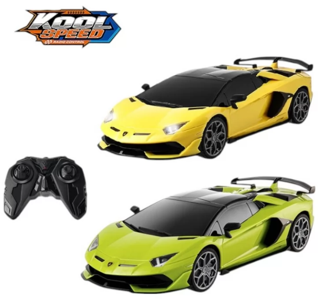 Машина RK (1:16) «Kool Speed»Lamborghini, на бат-ці оливкова/жовта, 37,2×17×12см