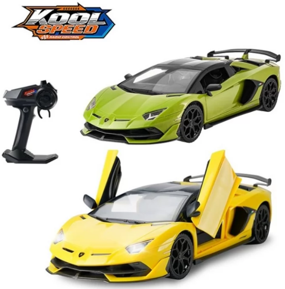 Машина RK (1:14) «Kool Speed»Lamborghini, на бат-ці оливков/жовта, 44,5×21,5×18,5см