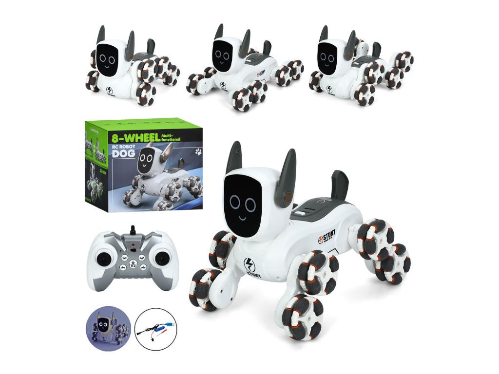 Собака RK 19.5см, 2,4G, собака, акум, музика, світло, колеса-ролики, USBзарядне