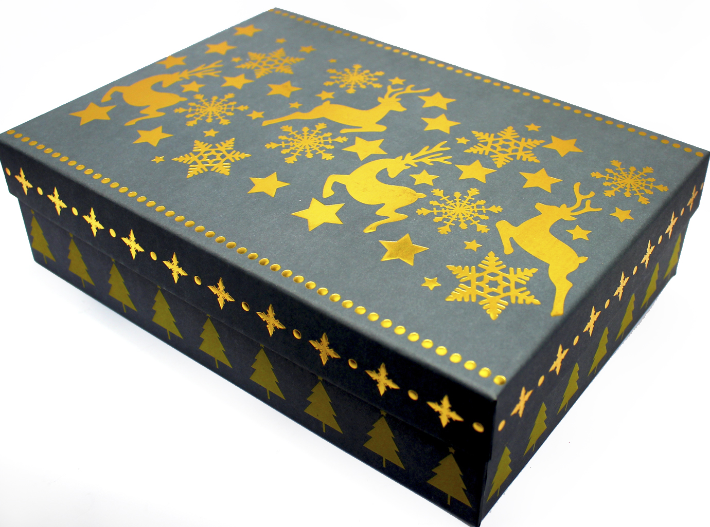 Коробка подарункова Новий Рік 27,5×19,5×7,5см