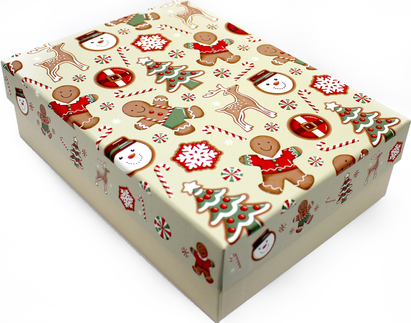 Коробка подарункова Новий Рік 22×16×6,5см