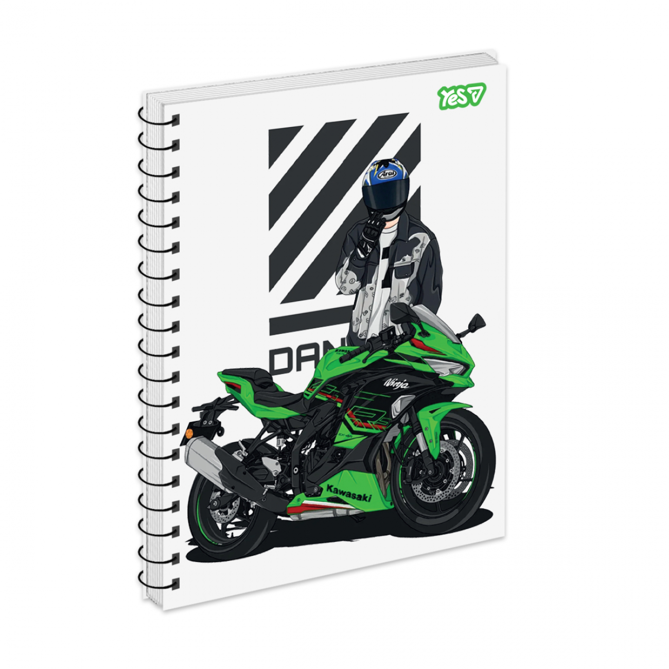 Блокнот пруж. бок А5 80 аркушів клітинка крафт Moto
