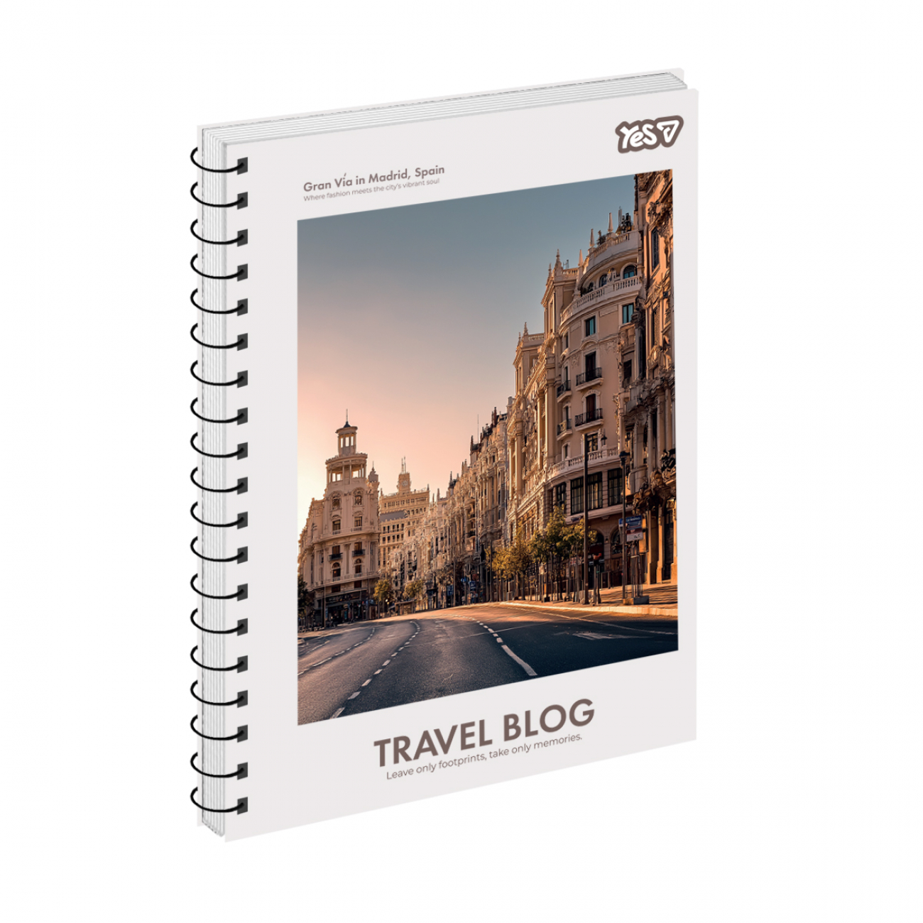 Блокнот пруж. бок А5 80 аркушів клітинка крафт Travel