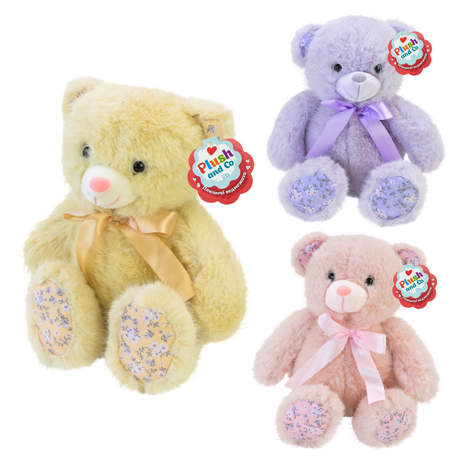 М'яка іграшка «Plush and Co» ведмежа 30см 3кольори КІ
