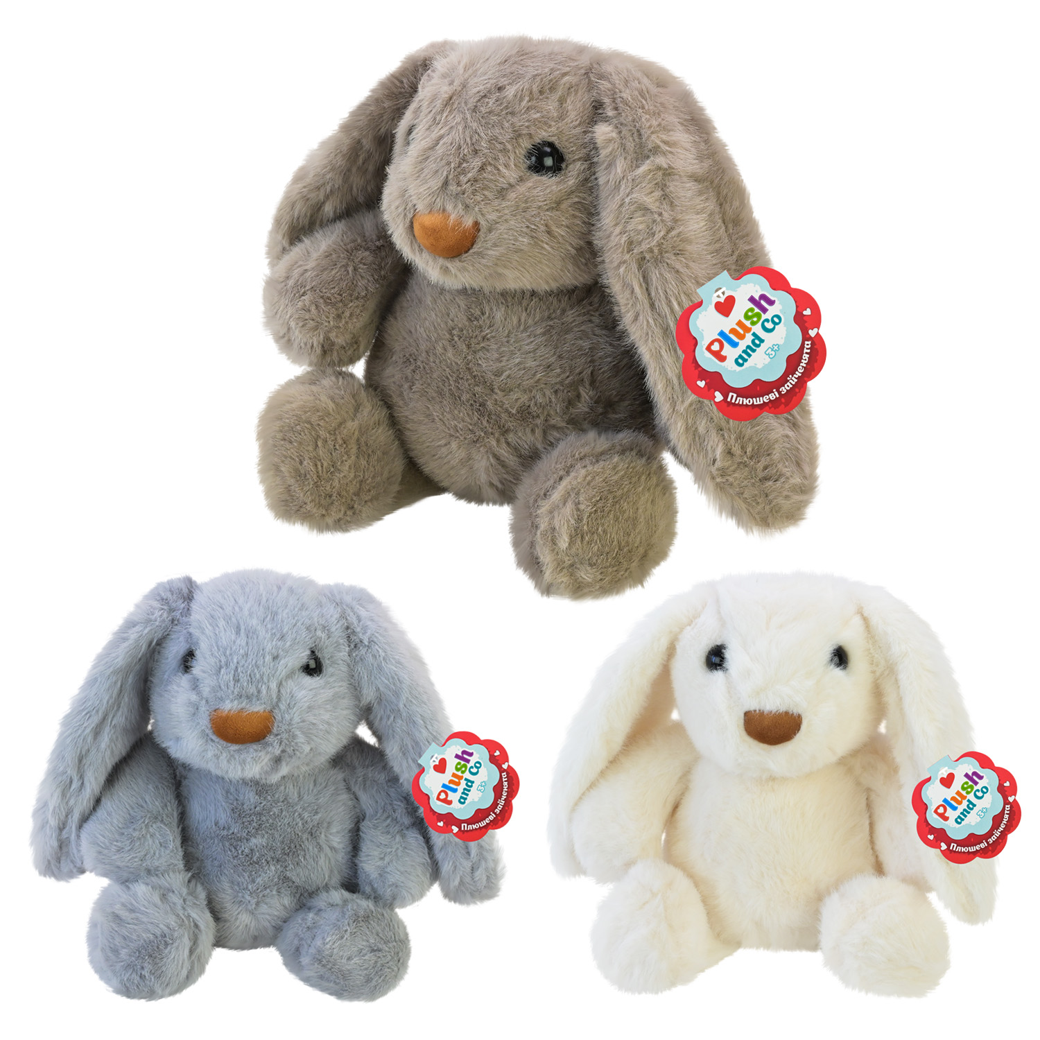 М'яка іграшка «Plush and Co» кролик 20×11×30см 3кольори КІ