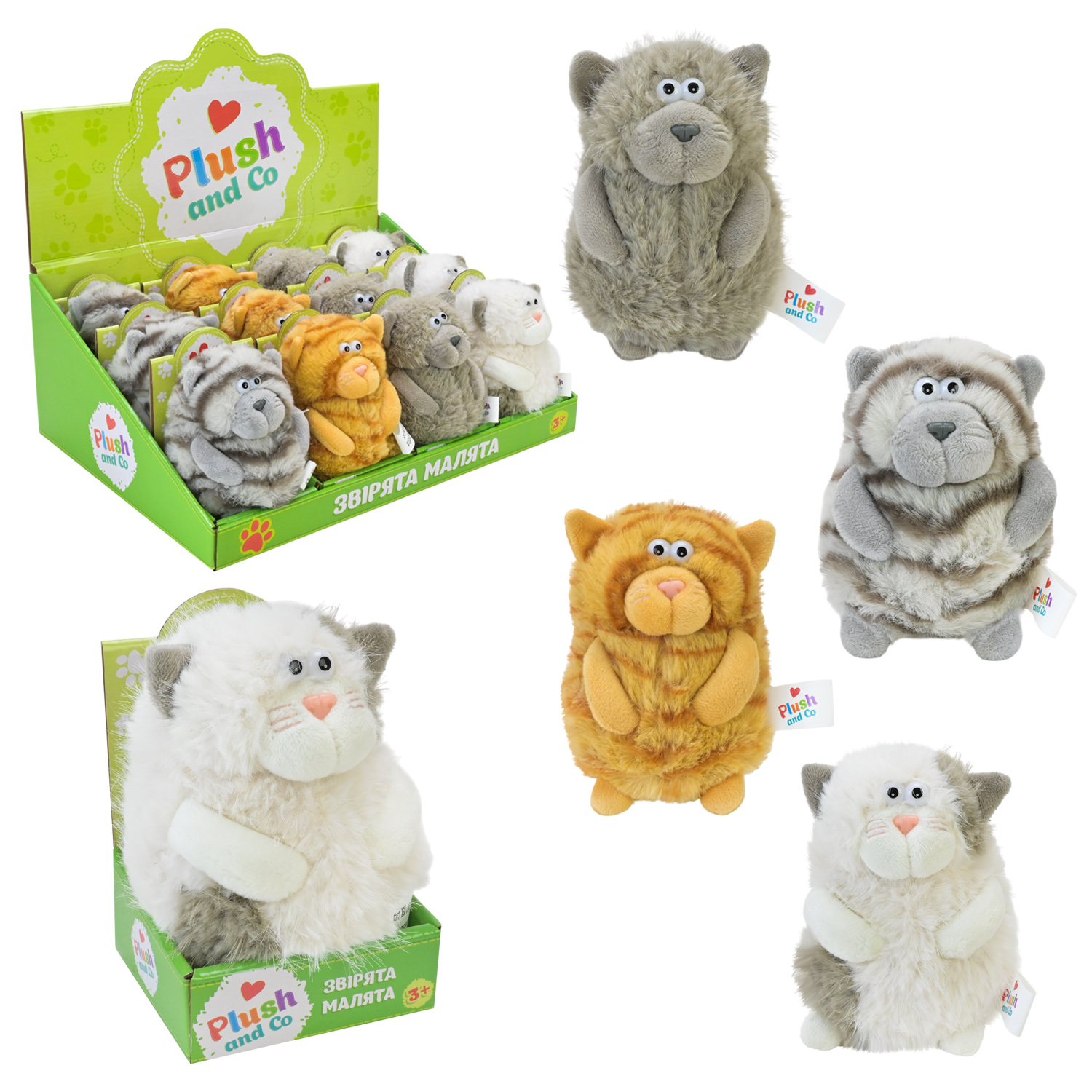 М'яка іграшка «Plush and Co» Кіт 13см, в коробці 38×26×14см КІ