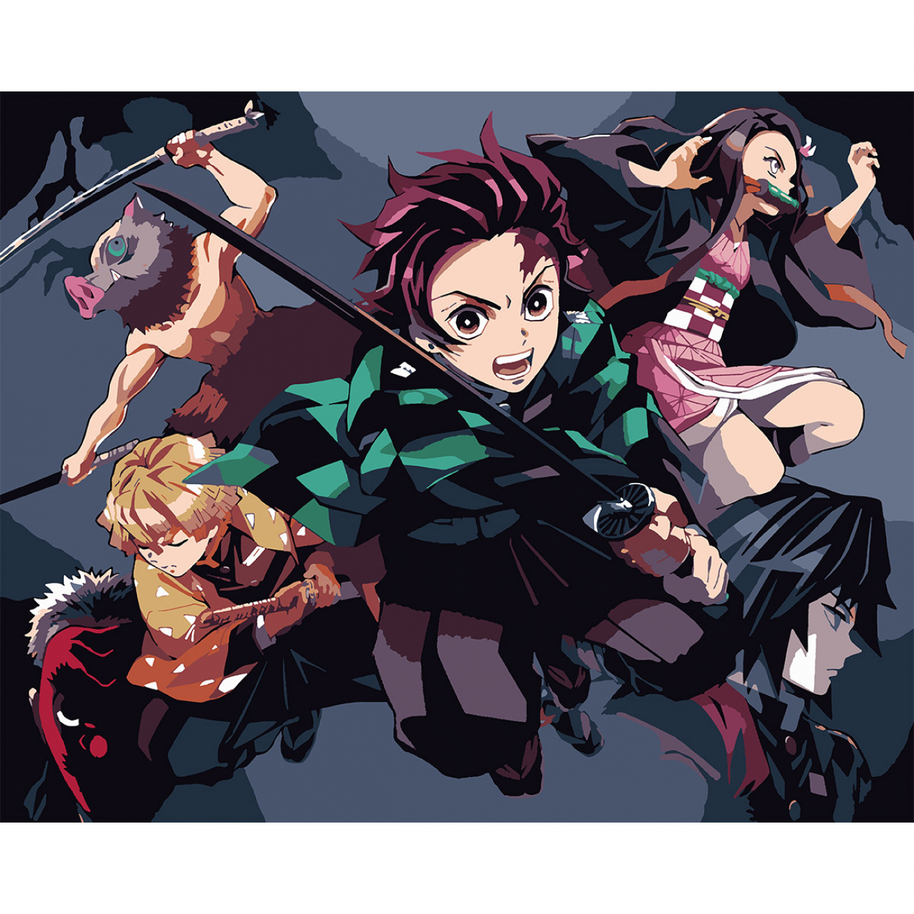 Картини по номерах Demon Slayer. Heroes 40×50см