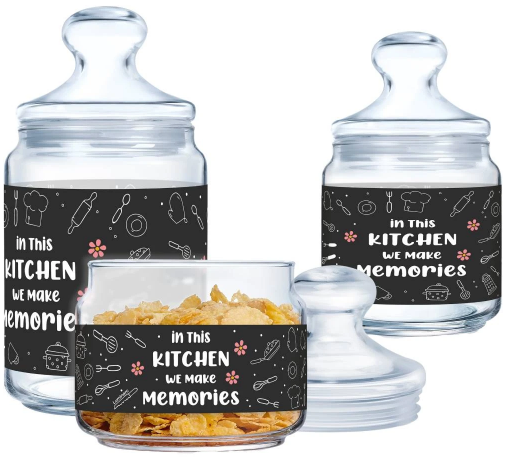 Набір банок для сипучих продуктів прод. скло«Luminarc.Club KITCHEN MEMORIES»3 шт 0,5/0,75/1л